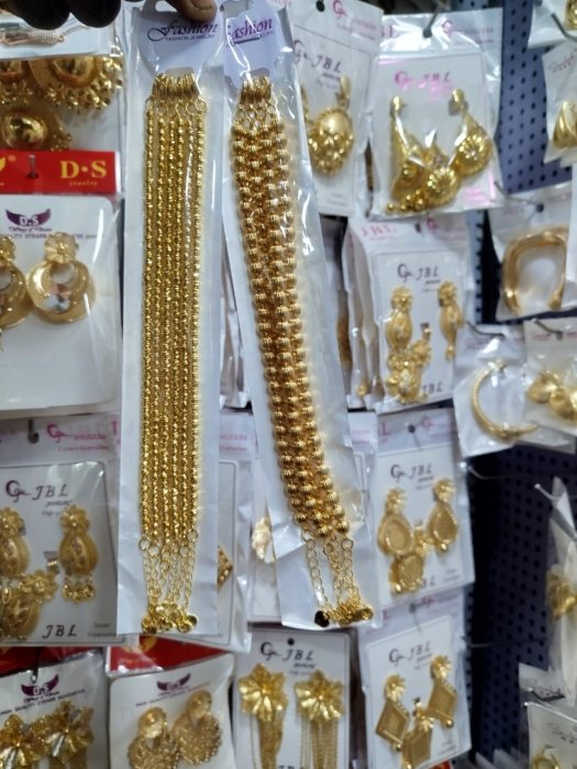 Fashion Jewelry Gold-Tone Multi-Strand Beaded Necklace