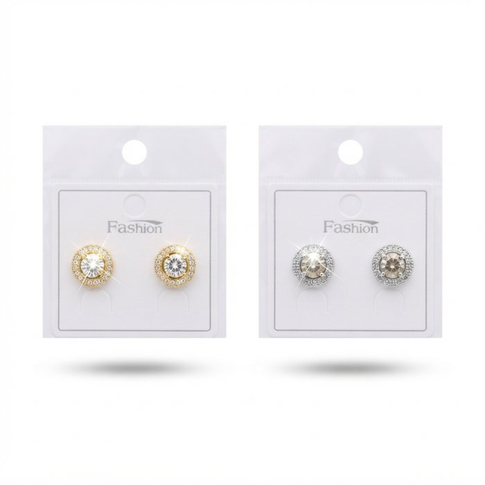 Fashion Assorted Round Halo Stud Earring Set