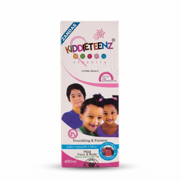Zandas Kiddieteenz Organics Mild Face & Body Milk 400ml