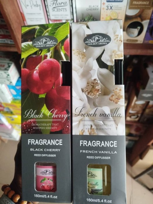 Golden Aroma Reed Diffuser - Black Cherry & French Vanilla Twin Pack - 160ml/5.4 fl.oz each