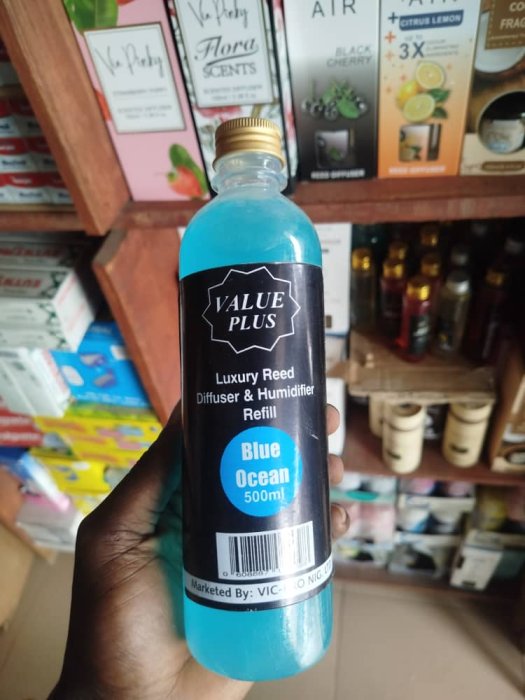 Value Plus Luxury Reed Diffuser & Humidifier Refill - Blue Ocean, 500ml