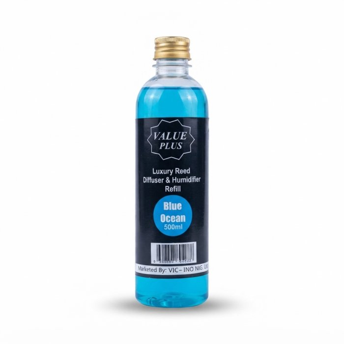 Value Plus Luxury Reed Diffuser & Humidifier Refill - Blue Ocean, 500ml