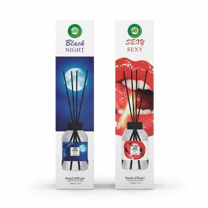 Air Wick Reed Diffuser - Black NIGHT, 110ml / 3.7 fl oz[cite: 22]