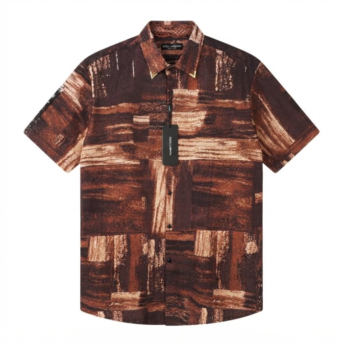 Fendi Uomo Abstract Print Short-Sleeve Shirt