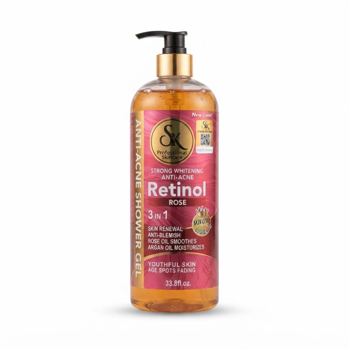 SK Professional Skincare Retinol Rose 3-in-1 Anti-Acne Shower Gel - 33.8 fl. oz.