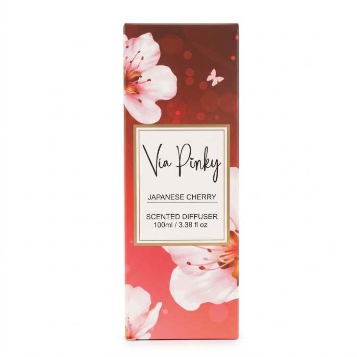 Via Pinky Japanese Cherry Scented Diffuser (100ml / 3.38 fl oz)  