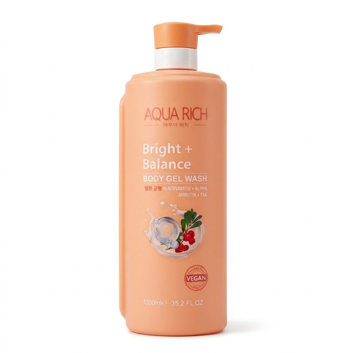 Aqua Rich Bright + Balance Body Gel Wash (1000ml)