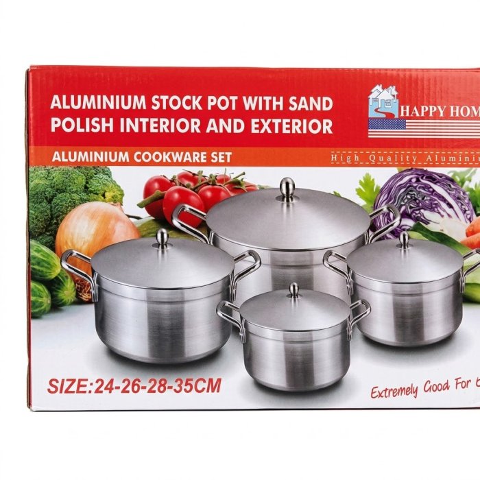 Happy Home Aluminium Stock Pot Cookware Set