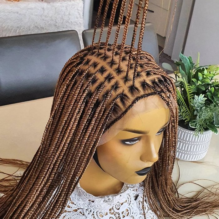 Brown Box Braided Lace Front Wig