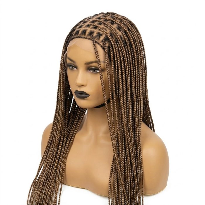 Brown Box Braided Lace Front Wig