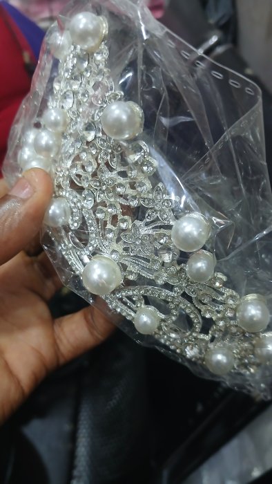 Silver Rhinestone Crystal Bridal Tiara Crown