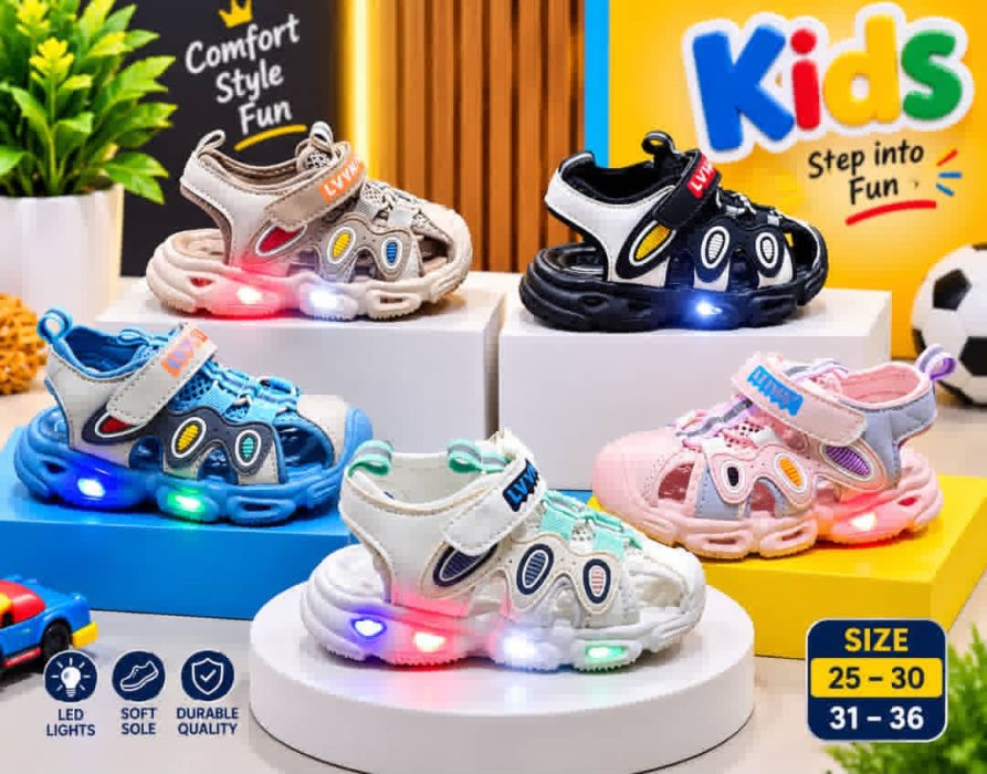 Kids' LED Light-Up Sport Sandals