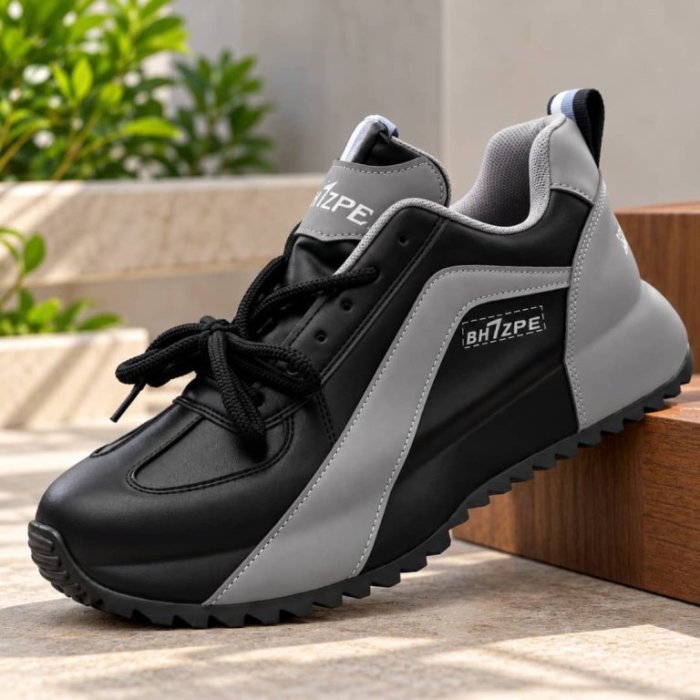BHZPE White and Blue Sneakers