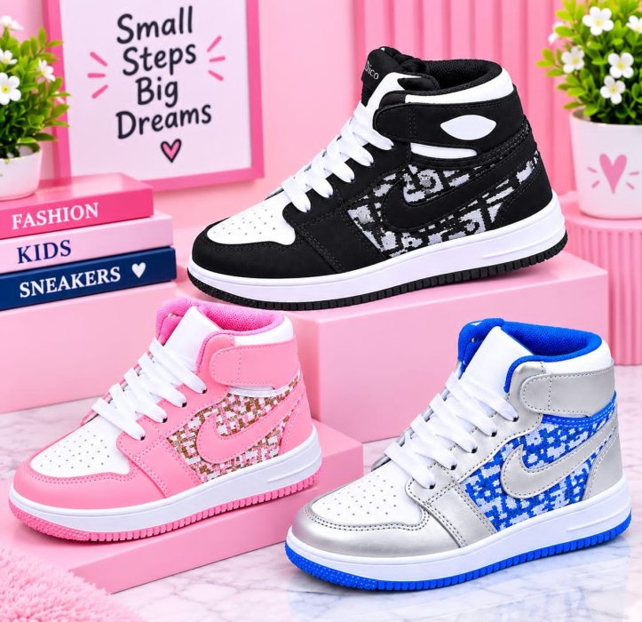 : Kids' Patterned High-Top Sneakers (Assorted)