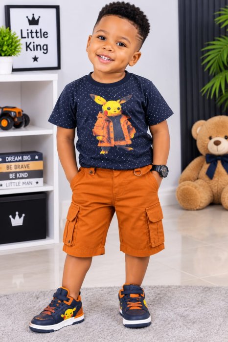 Boys' 2-Piece Pokémon Pikachu Clothing Set.